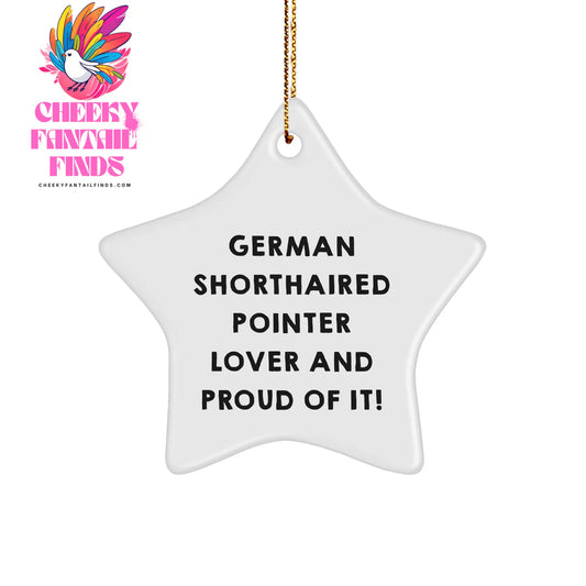 Funny German Shorthaired Pointer Dog Lover Gifts: Star Ornament for Christmas - Gifts for German Shorthaired Pointer Dog Enthusiasts, Unique Presents from Owner, Perfect for Holiday Decorations - Image 1