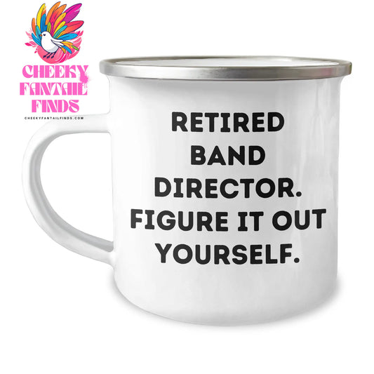 Funny Gifts for Band Directors from Men, Unique Camping Mug with 'Figure It Out Yourself' Quote, Father's Day Unique Gift Ideas - Image 1