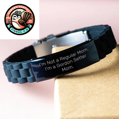 Funny Gordon Setter Dog Mom Glide lock Clasp Bracelet Gifts from Men to Gordon Setter Dog Dads on Father's Day - Image 3