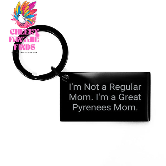 Funny Great Pyrenees Dog Mom Keychain Gifts from Family for Mom's Day - Image 1