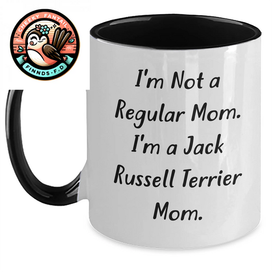 Funny Jack Russell Terrier Dog Mom Two Tone Coffee Mugs, Gifts from Friends and Family on Father's Day, Unique Morning Mug for Jack Russell Terrier Dog Lovers - Main