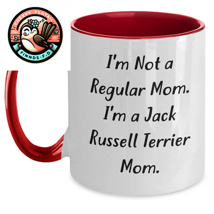 Funny Jack Russell Terrier Dog Mom Two Tone Coffee Mugs, Gifts from Friends and Family on Father's Day, Unique Morning Mug for Jack Russell Terrier Dog Lovers - Main