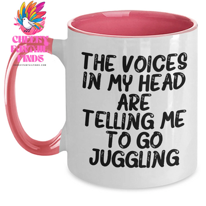Funny Juggling Gifts - Juggling Quote Two Tone Coffee Mug, Gifts from Dad to Juggling Enthusiasts, Father's Day Unique Gifts - Main