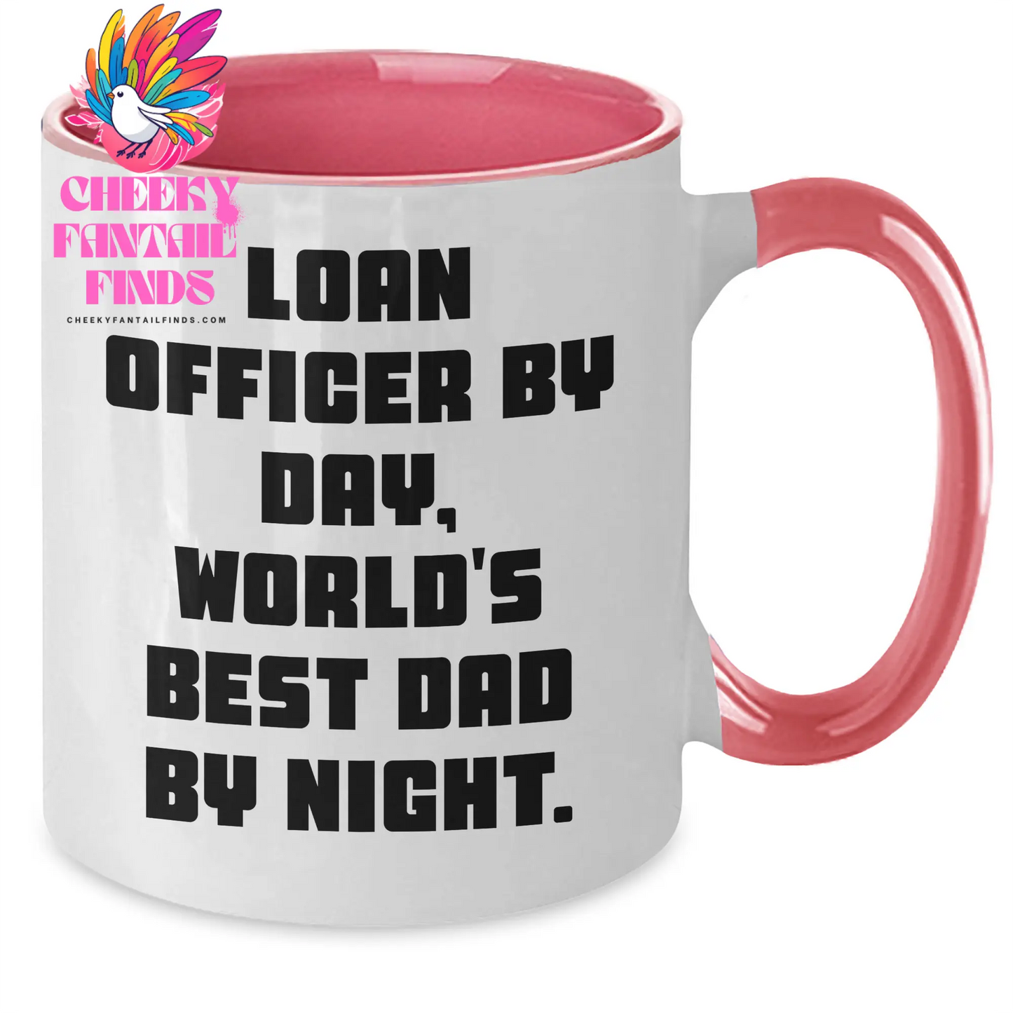Funny Loan Officer Gift, Loan Officer By Day, World's Best Dad By Night. Two Tone Coffee Mug for Loan Officer, Gifts from Dad, Father's Day Unique Gifts for Men - Additional