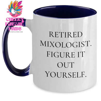 Funny Mixologist Gifts from Men, Gifts for Retired Mixologists - Father's Day Unique Two Tone Coffee Mug - Main