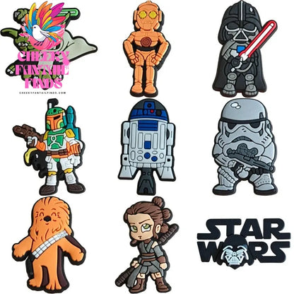 Funny Movies 1pcs Shoes Charms Decoration Accessories Cute Shoe Sandals Button Yoda Charms for Kids Women Party Gifts Set Cheeky Fantail Finds