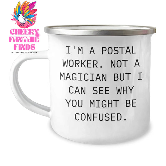 Funny Postal Worker Gifts from Men to Fathers Day Unique Gifts for Camping Mug Enthusiasts - Image 1
