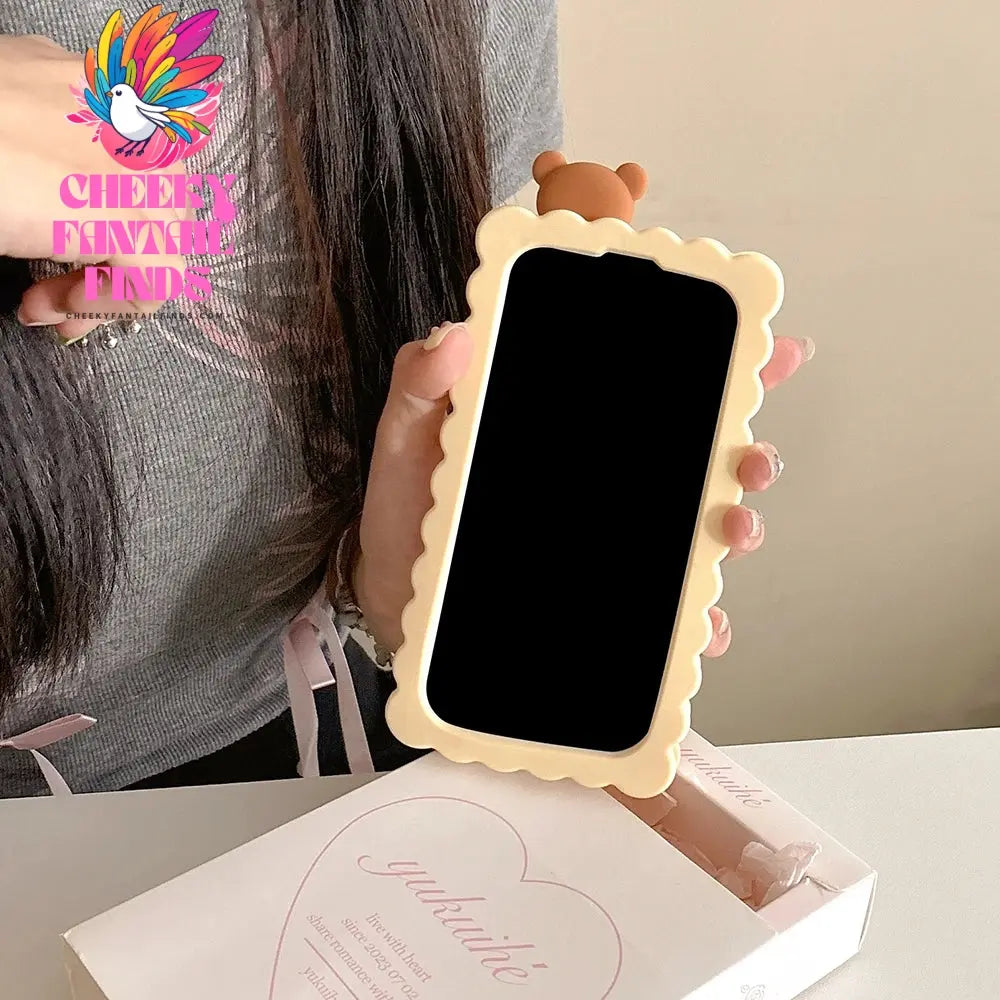 Funny Rilakkuma Bear Sandwich Biscuit Case For iPhone 16 15 14 13 12 11 Pro Max Soft Silicone Cover Cheeky Fantail Finds