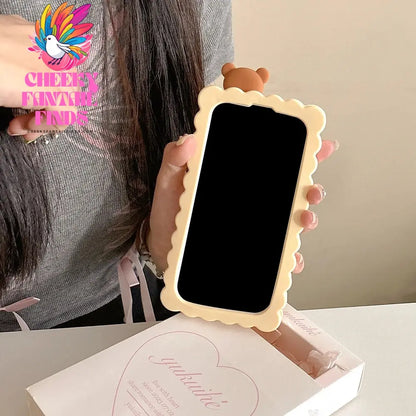 Funny Rilakkuma Bear Sandwich Biscuit Case For iPhone 16 15 14 13 12 11 Pro Max Soft Silicone Cover Cheeky Fantail Finds