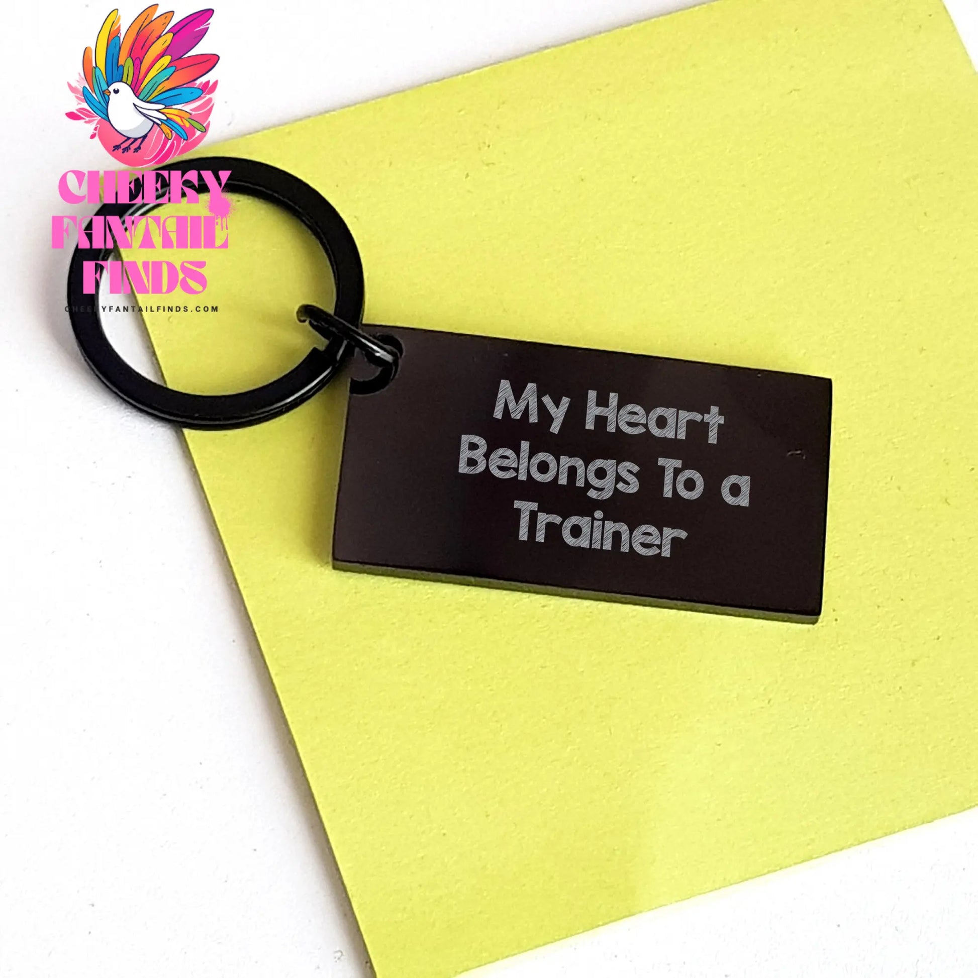 Funny Trainer Gifts from Friends - My Heart Belongs To A Trainer Keychain for Mother's Day Unique Gifts - Image 3