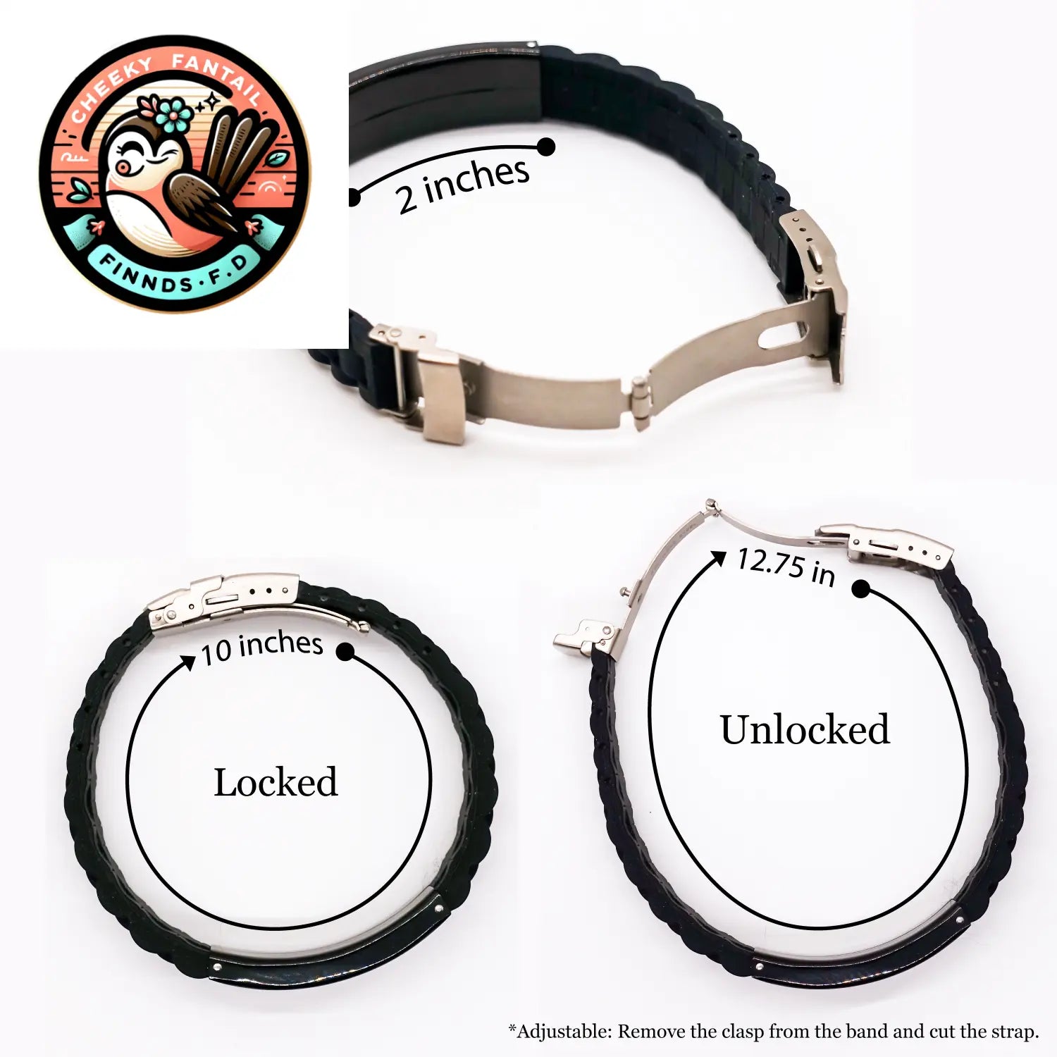 Funny Valet Gifts for Men, 'Keep Calm Or I Will Use My Valet Voice' Glide lock Clasp Black Stainless Steel Silicone Bracelet, Father's Day Unique Gifts from Men to Family - Image 4