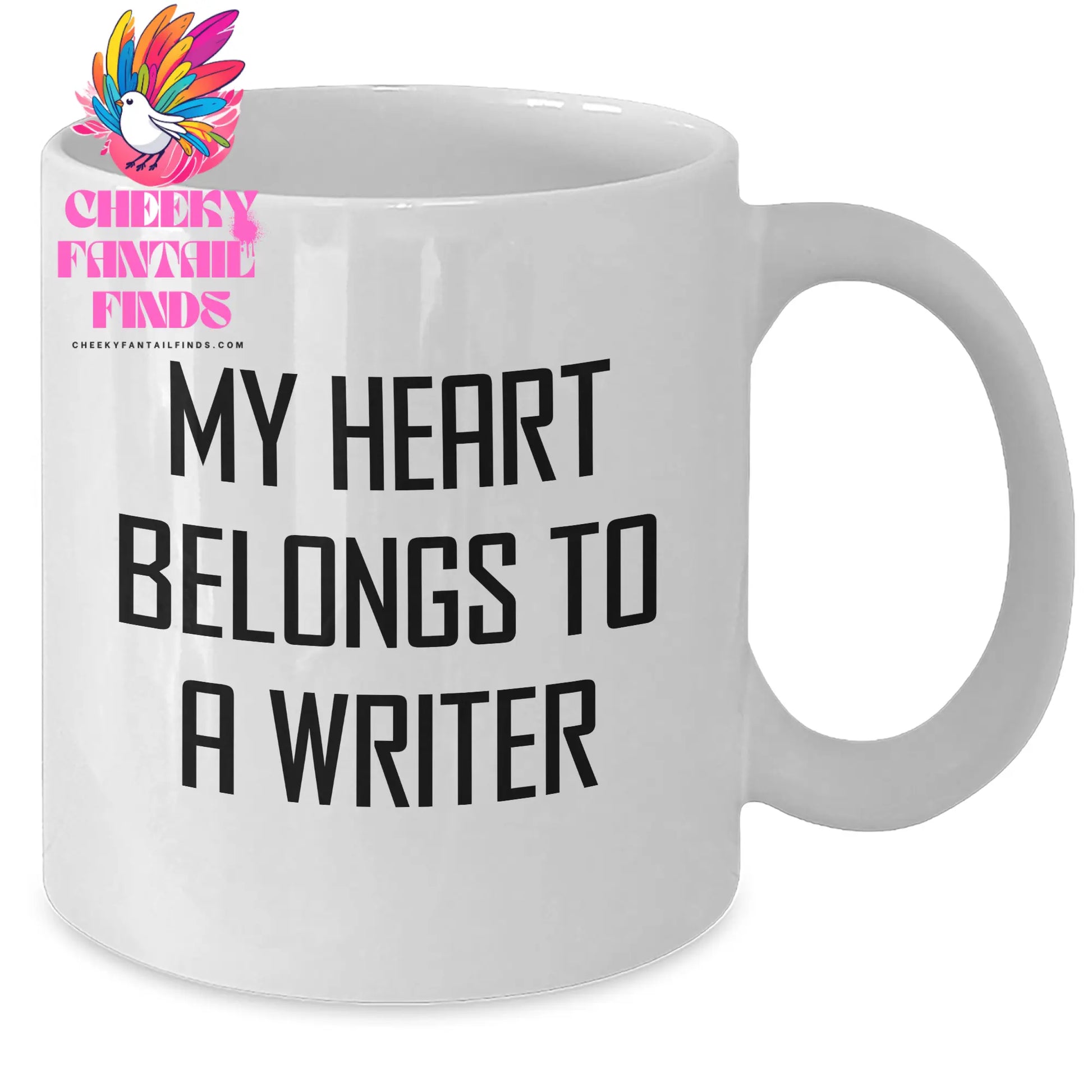 Funny Writer Gifts from Friends and Family, My Heart Belongs To A Writer White Coffee Mug, Unique Mother's Day Unique Gifts for Writer Women - Additional