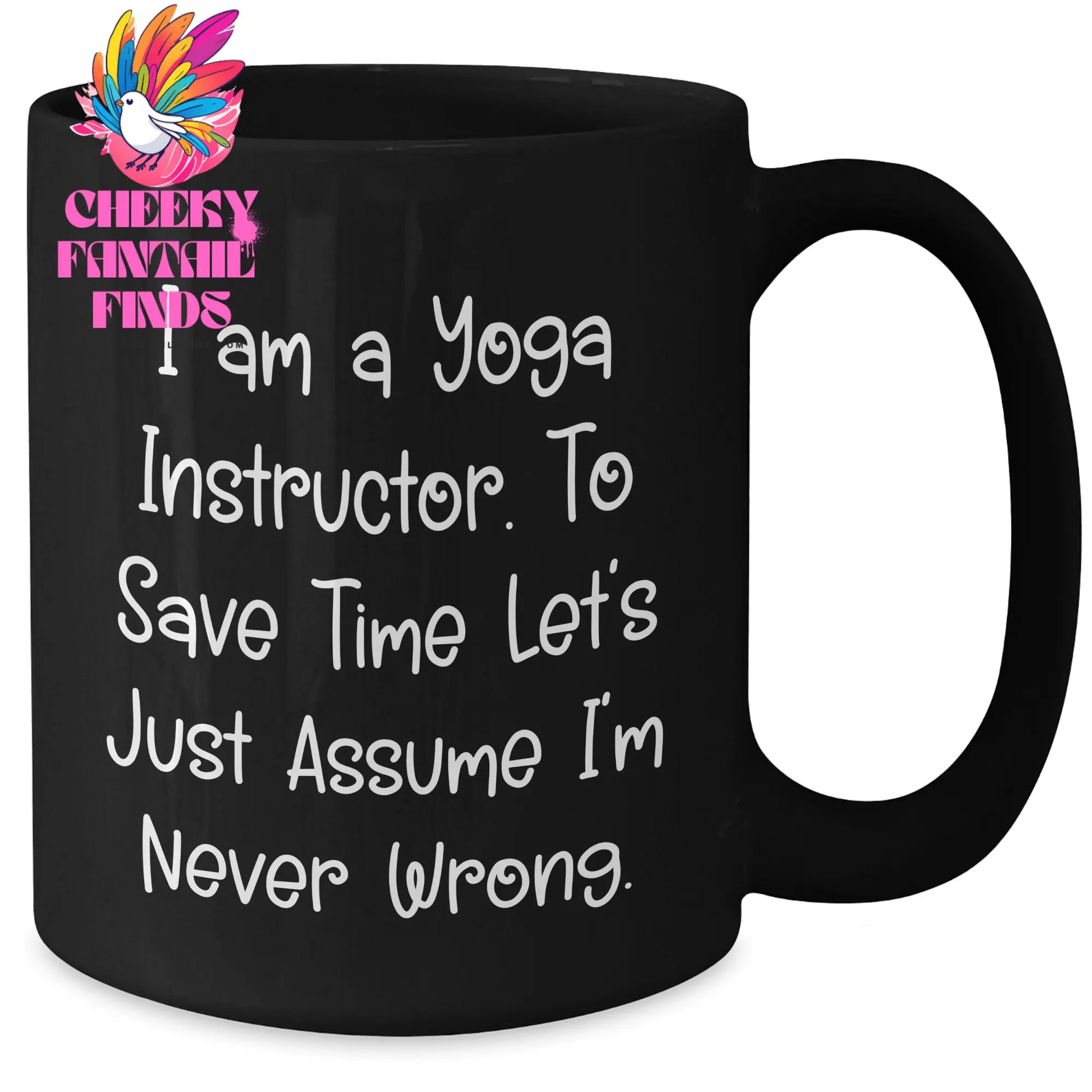 Funny Yoga Instructor Gifts from Men to Women - Black Coffee Mug for Yoga Enthusiasts and Mother's Day Unique Gifts - Additional