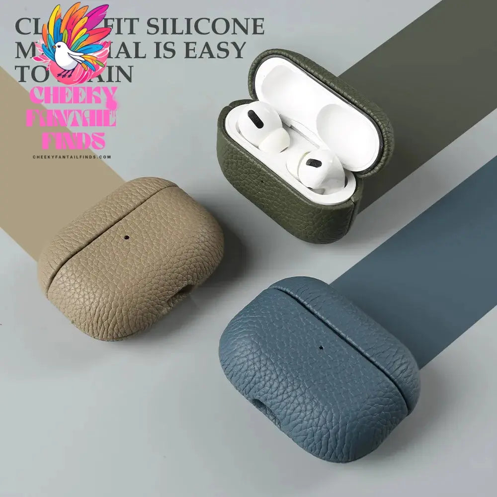 Genuine Leather Case For Airpods Pro 2 Cases Airpods 2 3 Bag Luxury Handmade Wireless Bluetooth Earphone Box Protective shell Cheeky Fantail Finds