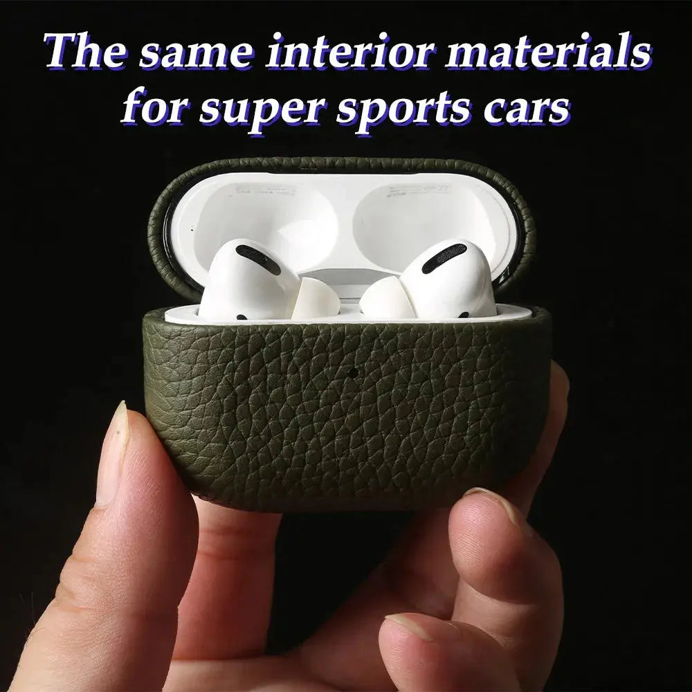 Genuine Leather Case For Airpods Pro 2 Cases Airpods 2 3 Bag Luxury Handmade Wireless Bluetooth Earphone Box Protective shell Cheeky Fantail Finds