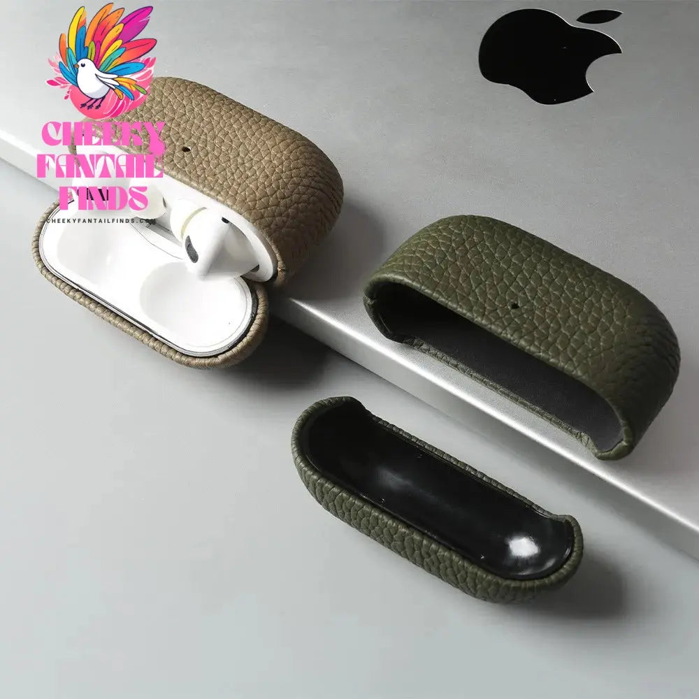 Genuine Leather Case For Airpods Pro 2 Cases Airpods 2 3 Bag Luxury Handmade Wireless Bluetooth Earphone Box Protective shell Cheeky Fantail Finds