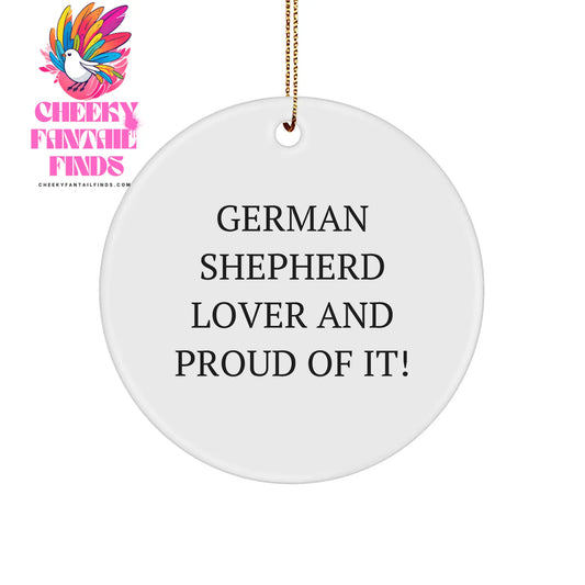 German Shepherd Dog Lover Gifts from Friends and Family - Circle Ornament for Christmas - Image 1