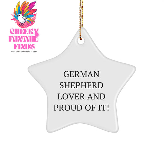 German Shepherd Dog Lover Gifts: Funny Star Ornament for German Shepherd Owners - Unique Christmas Unique Gifts for German Shepherd Lovers - German Shepherd Dog Enthusiasts Inspired Gifts - Image 1