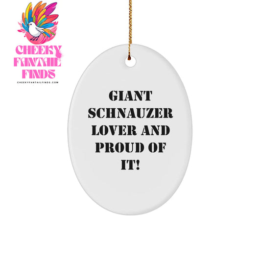 Giant Schnauzer Dog Lover Gifts from Friends for a Funny Christmas Ornament - Image 1