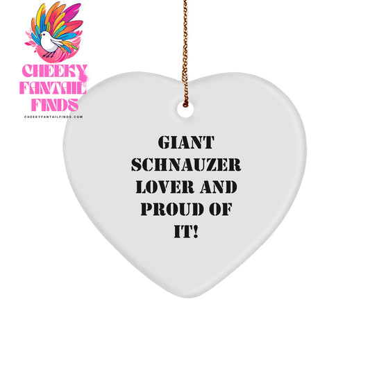 Giant Schnauzer Dog Lovers Gifts from Friends to Family - Heart Ornament for Christmas - Image 1