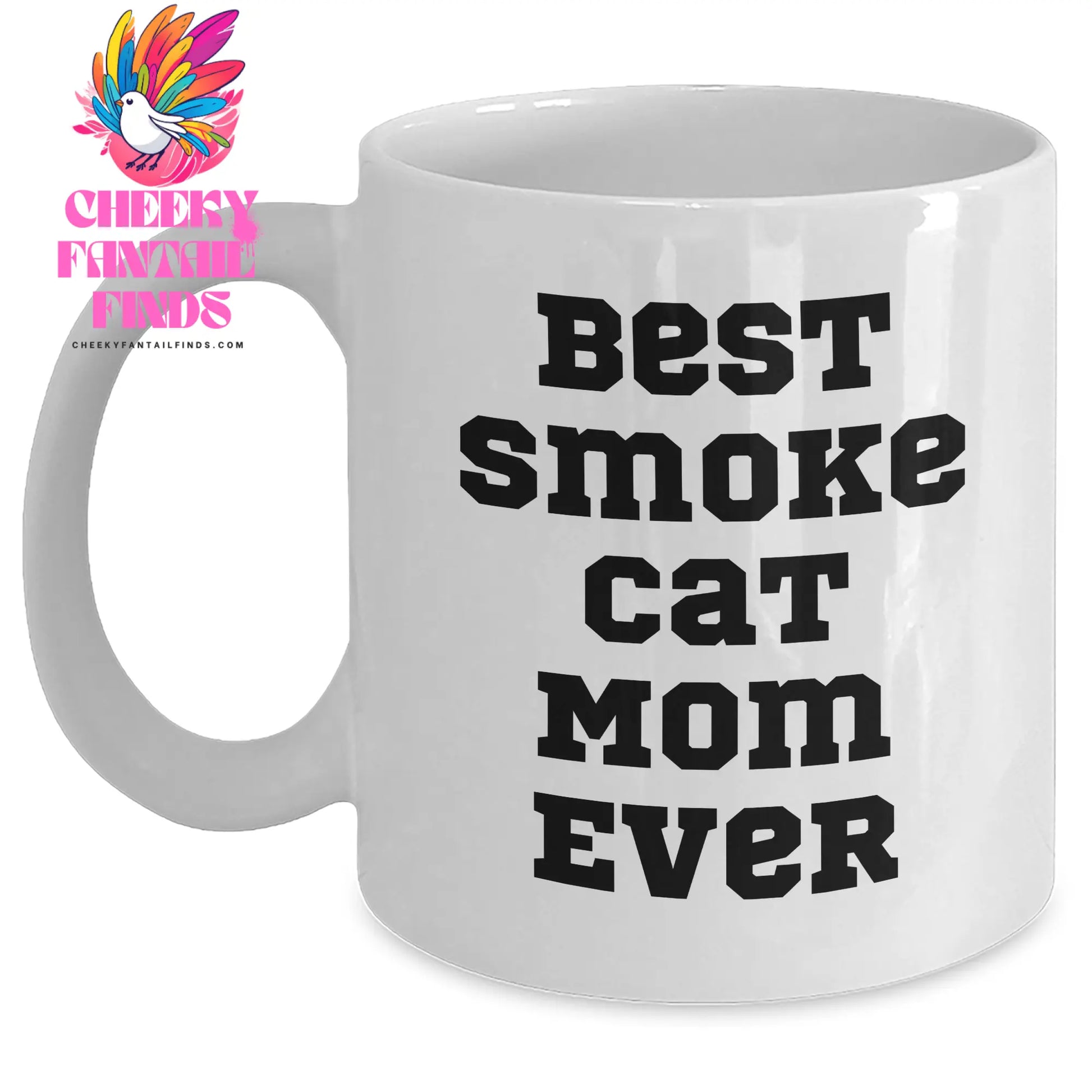 Gifts for Best Smoke Cat Mom Ever | Funny Smoke Cat White Coffee Mug | Gifts from Daughter or Son | Father's Day Unique Gifts - Main