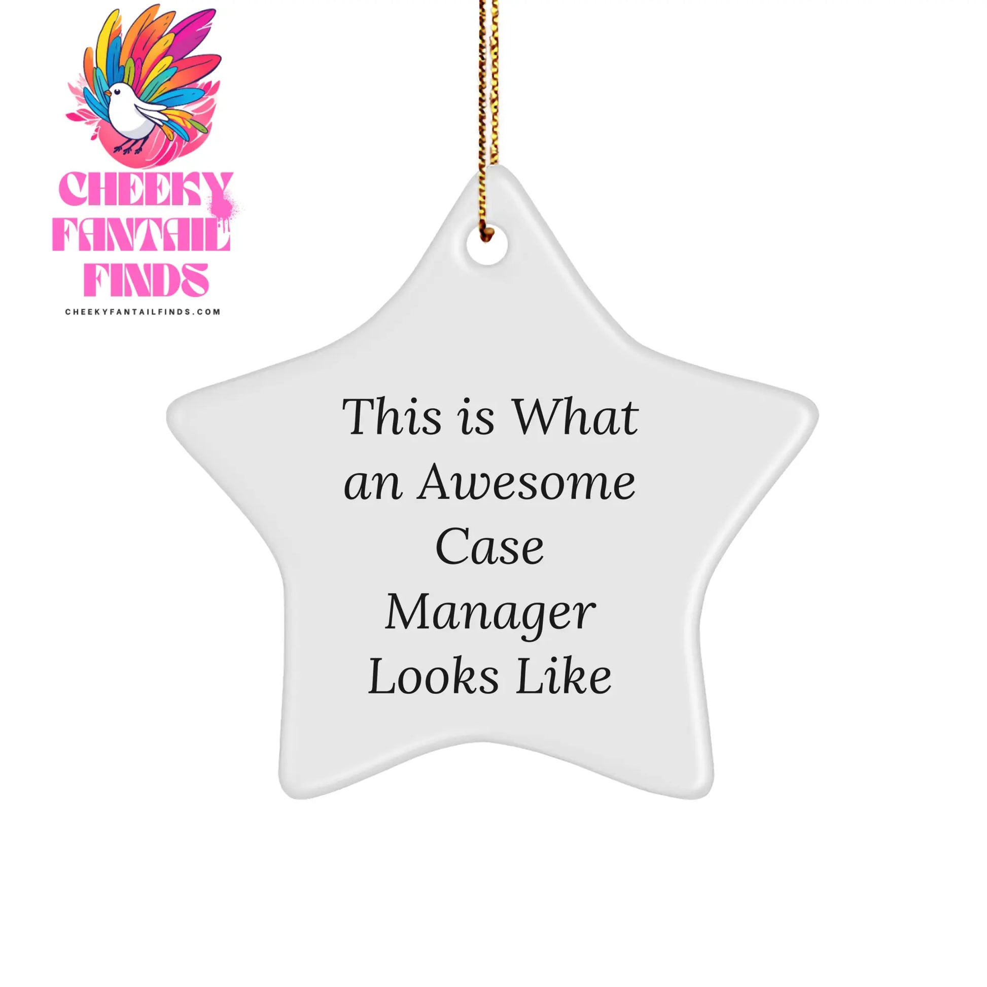 Gifts from Friends and Family for Case Manager - This Is What An Awesome Case Manager Looks Like, Star Ornament, Christmas Unique Gifts - Image 1