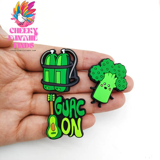 Green Cute Cartoon Shoe Flower Accessories Decorative Button Cheeky Fantail Finds
