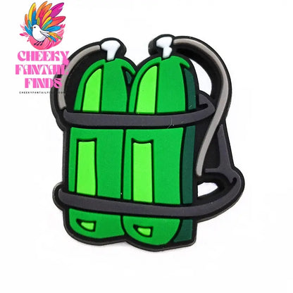 Green Cute Cartoon Shoe Flower Accessories Decorative Button Cheeky Fantail Finds