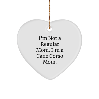 Cane Corso Dog Mom's Funny Christmas Unique Gift for Cane Corso Dog Lovers - Heart Ornament, Gifts from Friends to Family, Presents for Men and Women - Image 1