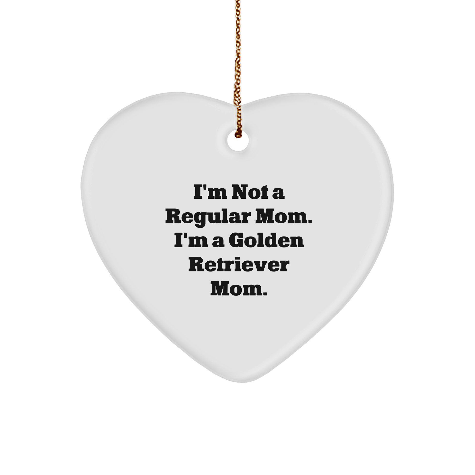 Golden Retriever Dog Mom Heart Ornament for Christmas Unique Gifts from Family Friends - Image 1