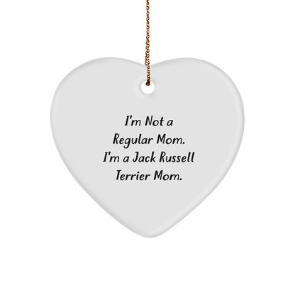 Funny Jack Russell Terrier Mom Gifts for Christmas, Heart Ornament, Gifts from Mom to Jack Russell Terrier Dog - Image 1