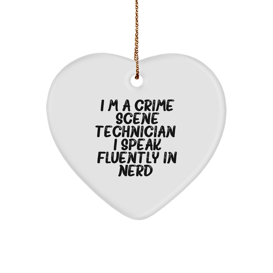 Crime Scene Technician Gifts, Funny Heart Ornament, Gifts from Friends for Crime Scene Technician Men, Perfect Christmas Unique Gifts - Image 1
