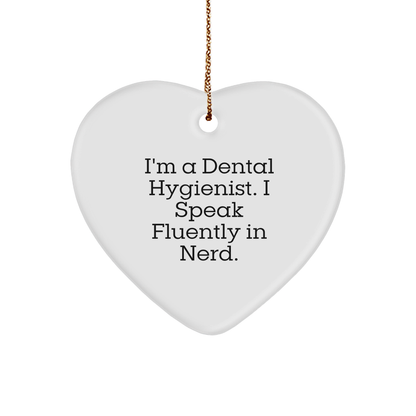 Funny Dental Hygienist Gifts from Friends to Coworkers - Heart Ornament for Christmas Unique Gifts - Image 1