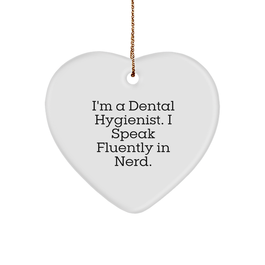 Funny Dental Hygienist Gifts from Friends to Coworkers - Heart Ornament for Christmas Unique Gifts - Image 1