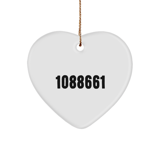 Crane Operator Gifts from Men - 'Crane Operator By Day. Ninja By Night.' Heart Ornament for Christmas - Image 1