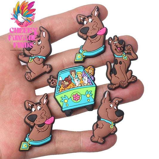 HOT Sale 1pcs Classic Scoob Cartoon Movie series Shoe Charms Accessories Decorations PVC Buckle for Kids Party Xmas Gifts Cheeky Fantail Finds