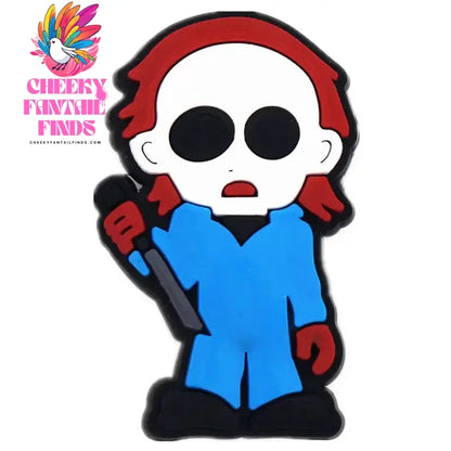 Halloween Horror Movie Style Shoe Charms PVC Grim Reaper Chainsaw Wizard Murderer Designer Clogs Accessories Decorations Cheeky Fantail Finds