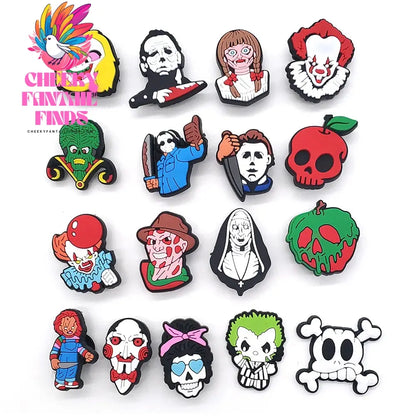 Halloween Pumpkin Ghost Shoe Charms for Clogs Sandals Decoration Shoe Accessories Charms for Friends Gifts Cheeky Fantail Finds
