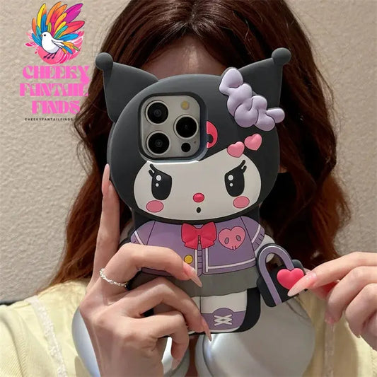 Handbag Hello Kitty Kuromi For iPhone 16 15 14 13 12 11 Pro Max Silicone Soft Cover Case Cheeky Fantail Finds