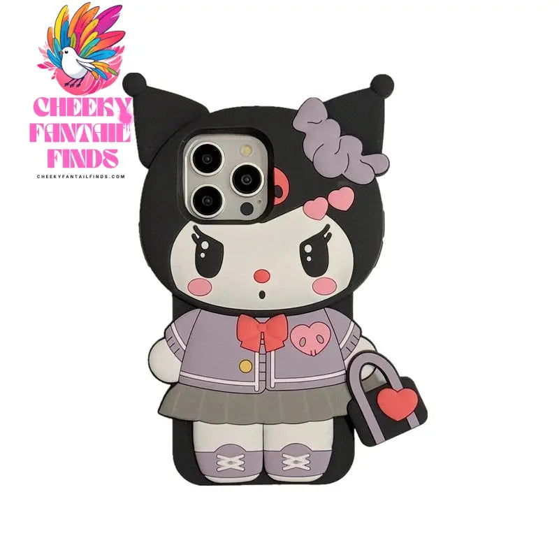 Handbag Hello Kitty Kuromi For iPhone 16 15 14 13 12 11 Pro Max Silicone Soft Cover Case Cheeky Fantail Finds