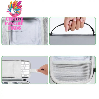 Hard Carrying Case Shockproof Portable Suitcase Anti-scratch Carrying Bag with Mesh Pocket for Apple Mac Mini M4/M4 Pro Cheeky Fantail Finds