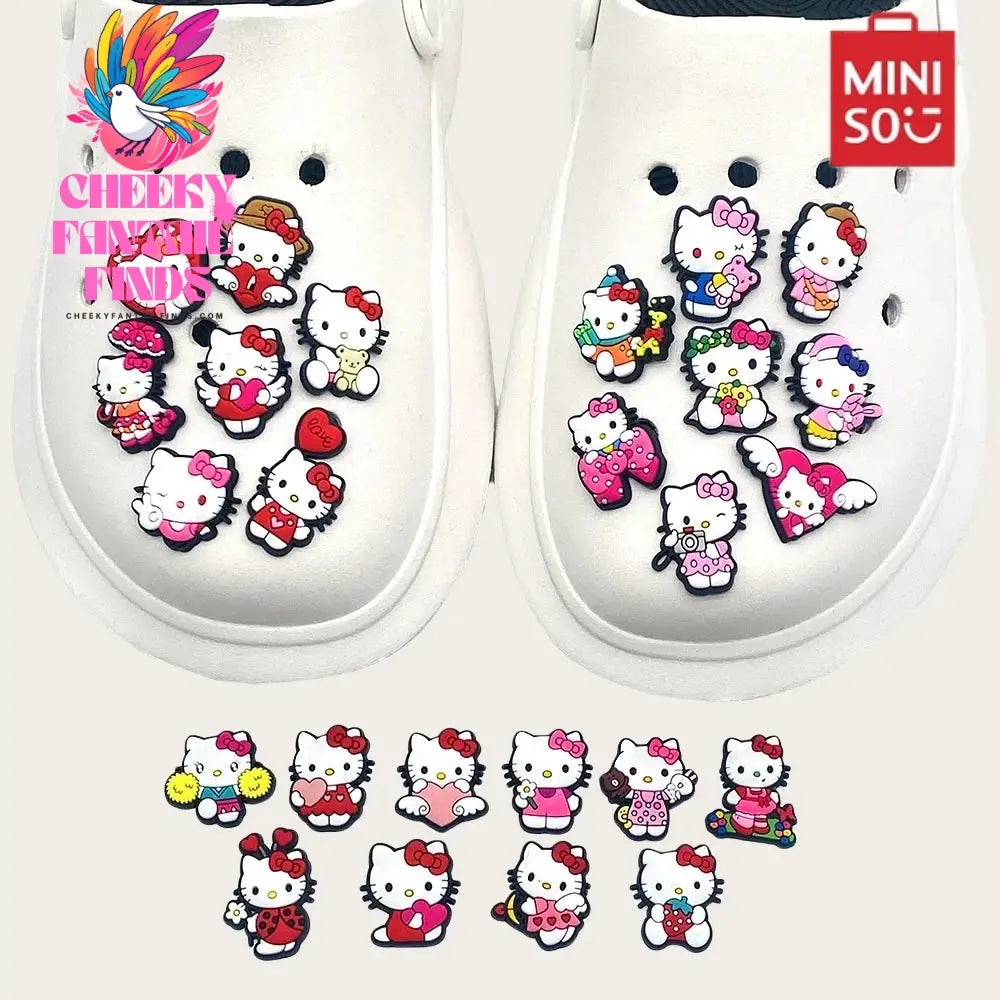 Hello Kitty Shoes Accessories Cute Cartoon Charms Fashion Gifts For Diy Decoration Soft Buckle Shoe Charms - Cheeky Fantail Finds