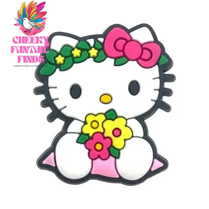 Hello Kitty Shoes Accessories Cute Cartoon Charms Fashion Gifts For Diy Decoration Soft Buckle Shoe Charms - Cheeky Fantail Finds
