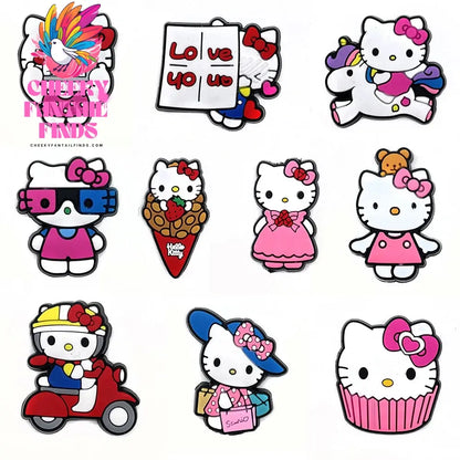 Hellokitty Kuromi Cinnamoroll Shoe Charms PVC Shoe Accessories Decoration Buckle For Clog Sandal Kids X-mas Gifts - Cheeky Fantail Finds