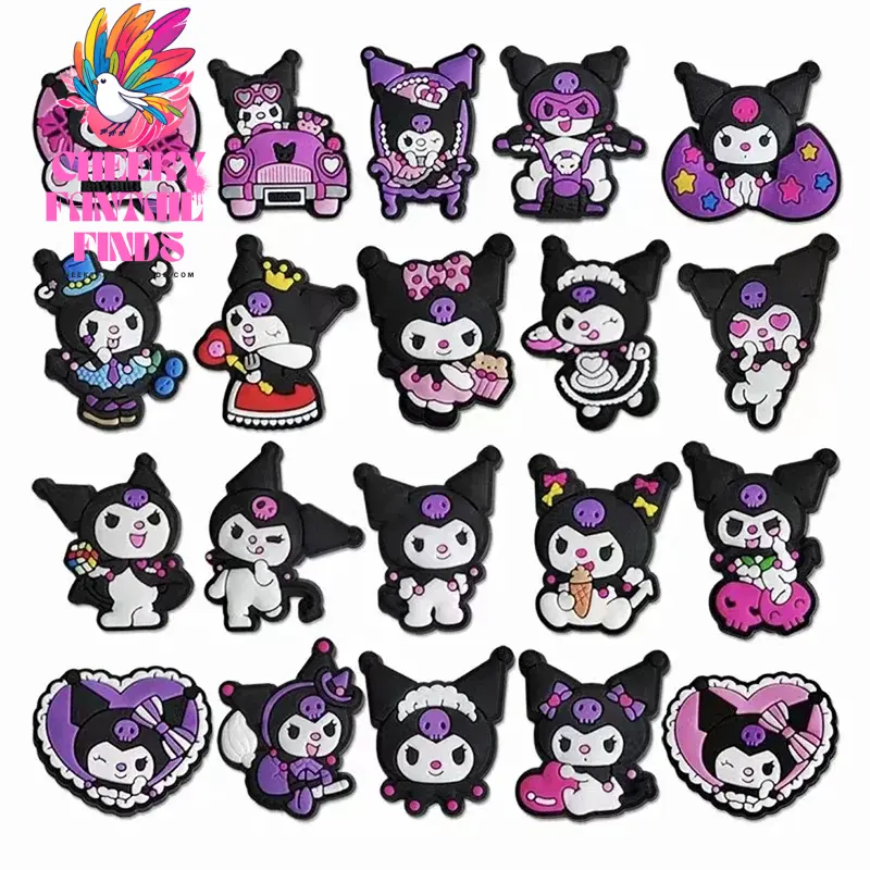 Hellokitty Kuromi Cinnamoroll Shoe Charms PVC Shoe Accessories Decoration Buckle For Clog Sandal Kids X-mas Gifts - Cheeky Fantail Finds