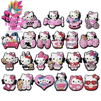 Hellokitty Kuromi Cinnamoroll Shoe Charms PVC Shoe Accessories Decoration Buckle For Clog Sandal Kids X-mas Gifts - Cheeky Fantail Finds