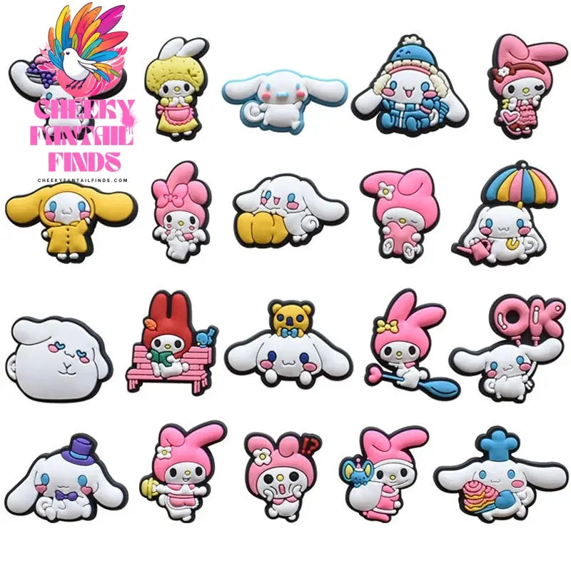 Hellokitty Kuromi Cinnamoroll Shoe Charms PVC Shoe Accessories Decoration Buckle For Clog Sandal Kids X-mas Gifts - Cheeky Fantail Finds