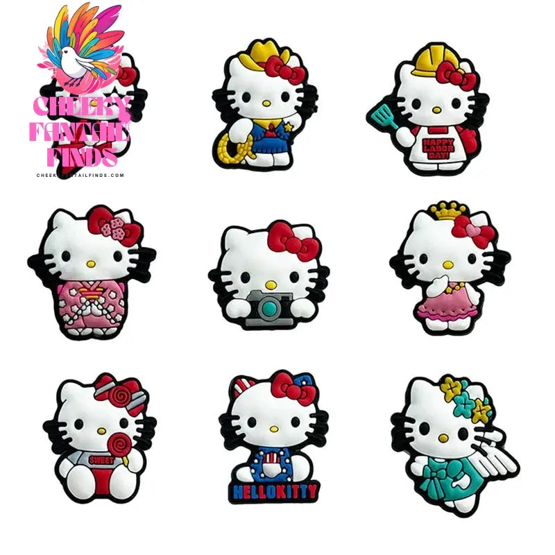 Hellokitty Kuromi Cinnamoroll Shoe Charms PVC Shoe Accessories Decoration Buckle For Clog Sandal Kids X-mas Gifts - Cheeky Fantail Finds