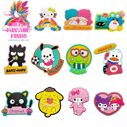 Hellokitty Kuromi Cinnamoroll Shoe Charms PVC Shoe Accessories Decoration Buckle For Clog Sandal Kids X-mas Gifts - Cheeky Fantail Finds