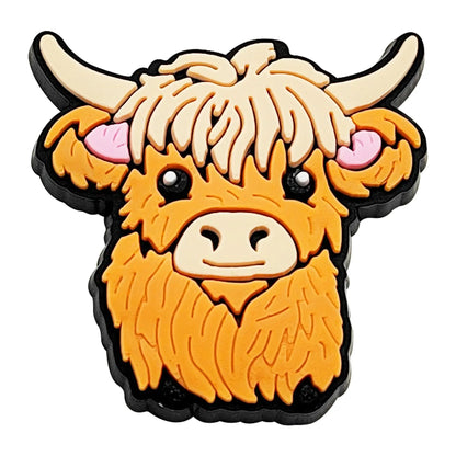 Highland Cow Shoe Charm for Cute Sandals DIY Lovely Animal Shoe Decorations Accessories Slides Sandals Clogs Kids Gifts Cheeky Fantail Finds